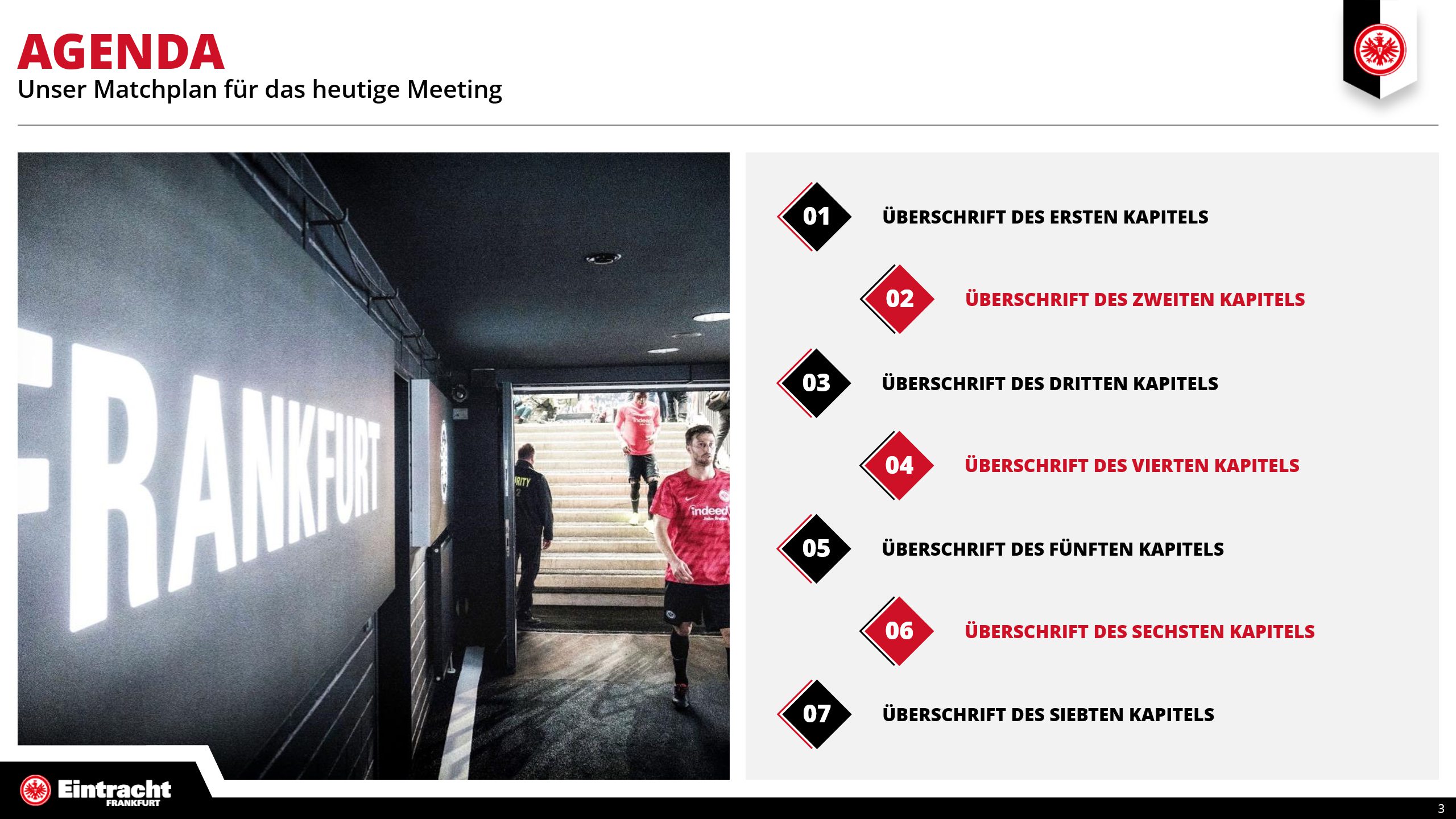 Eintracht Frankfurt PowerPoint Präsentation Agenda