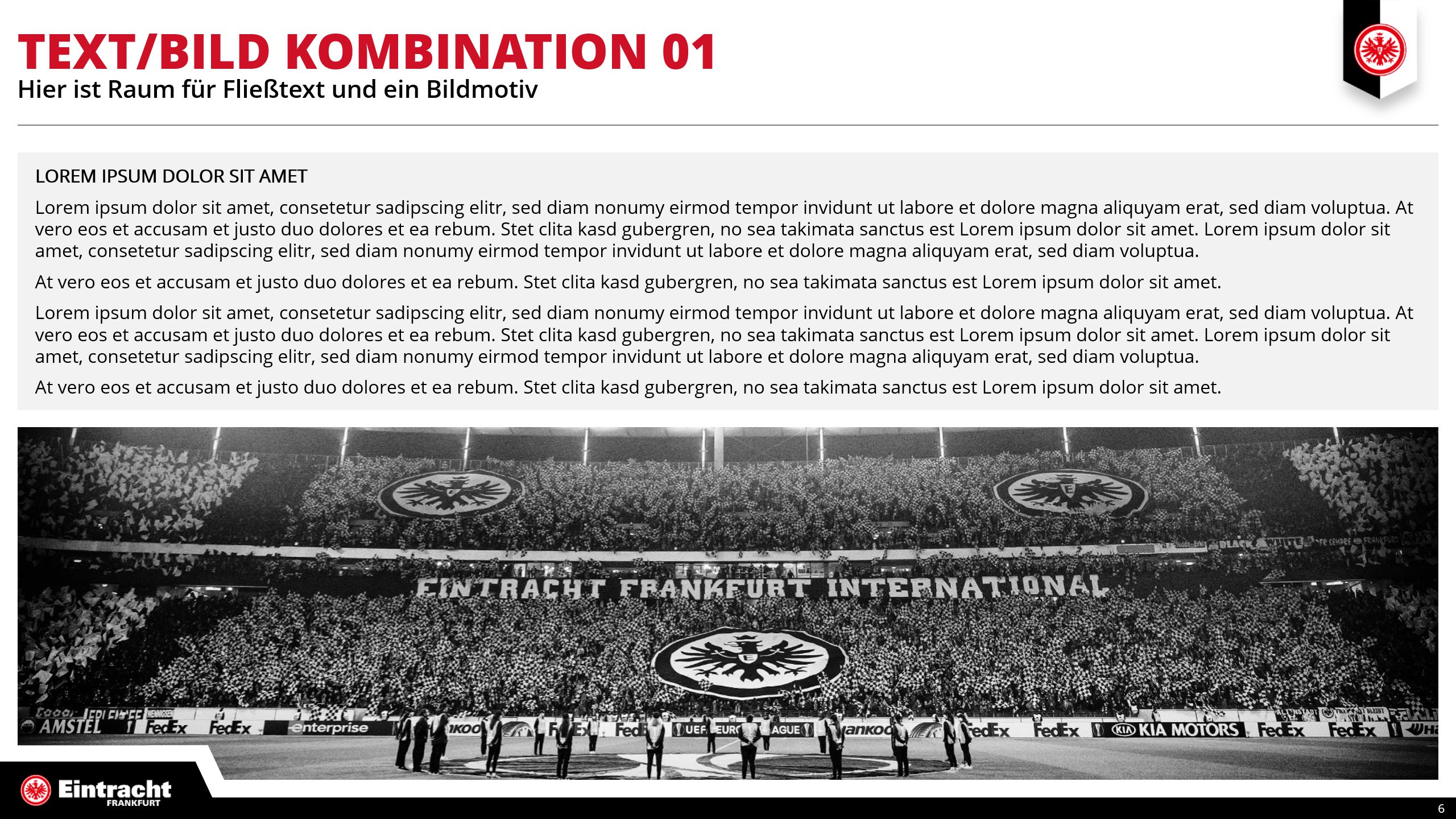 Eintracht Frankfurt PowerPoint Präsentation Text/Bild Kombination01